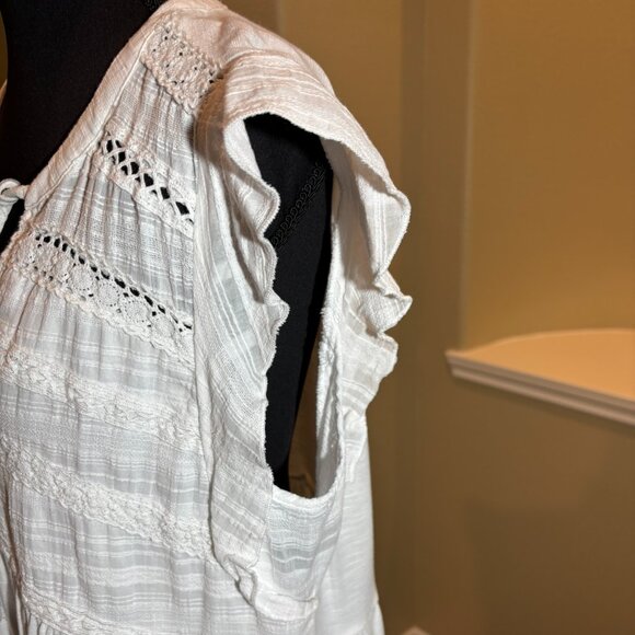 Nuture by Westbound White Tunic Top w/Tassels Size XL - Picture 5 of 8